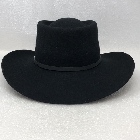 Master Hatters Of Texas Western Cowboy Hat In Black Quality Beaver Blend Felt - Picture 5 of 16